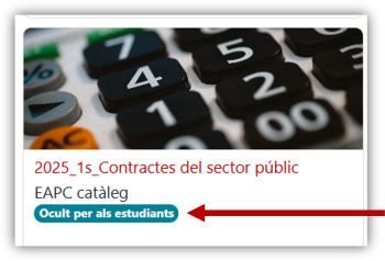 Això és un curs ocult.